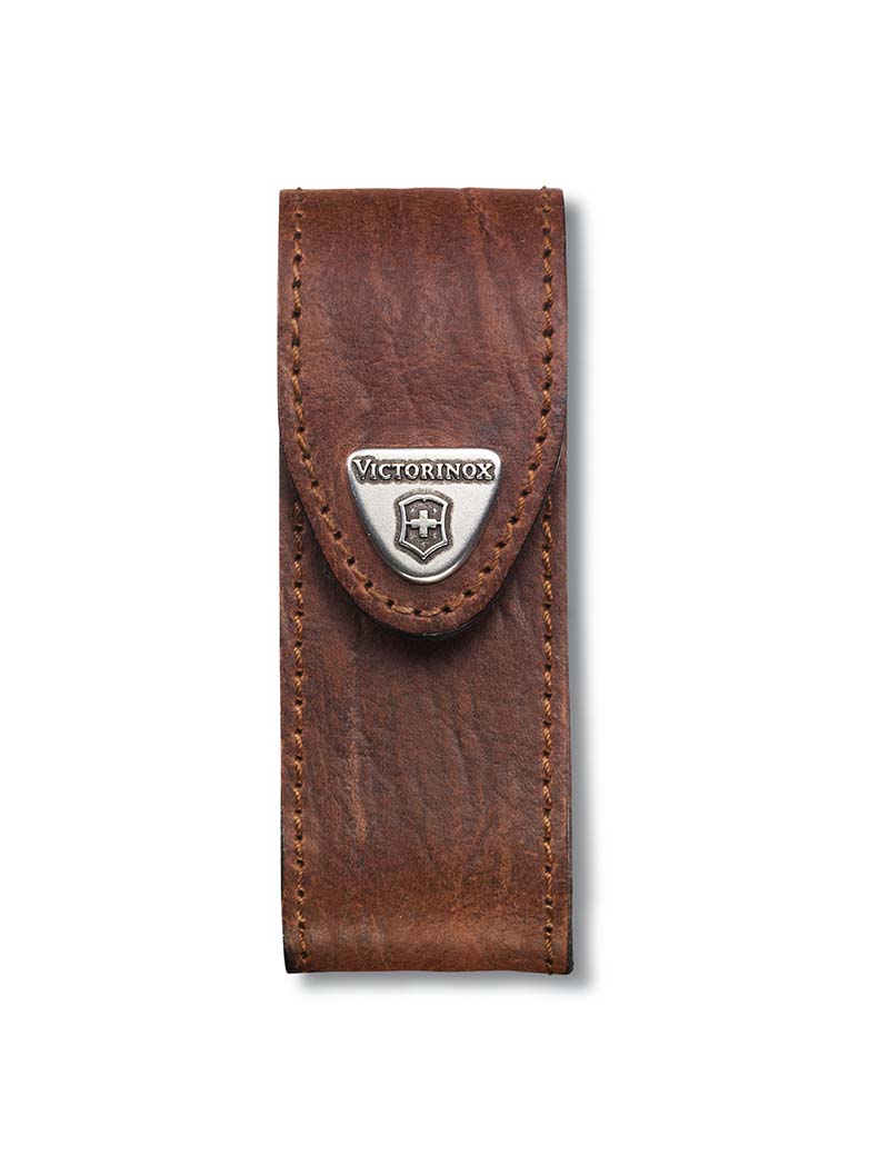 2-4 Layer Brown Leather Belt Pouch