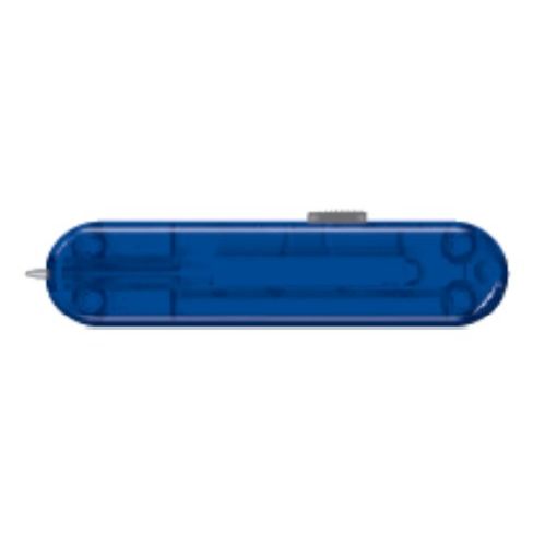 58mm Blue Transparent Scale with Ballpoint Pen Slot (Back)