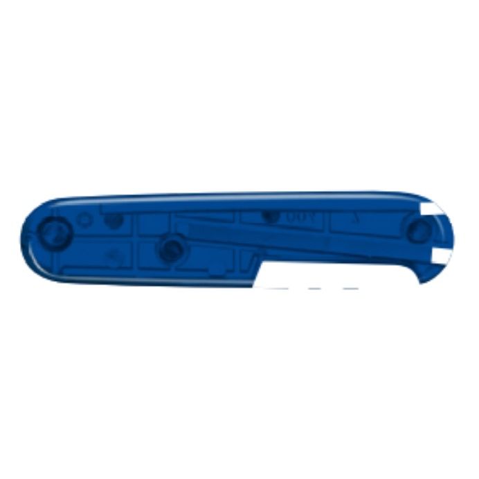 91mm Blue Transparent Scale with Ballpoint Pen Slot (Back)