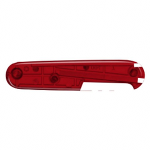 91mm Red Transparent Scale with Ballpoint Pen Slot (Back)